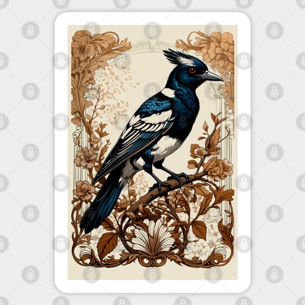 Victorian Magpie Sticker by CatCoconut-Art